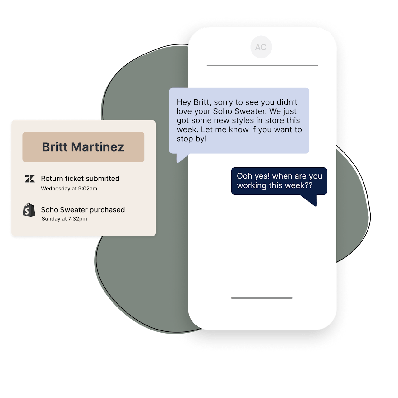 Using customer data to personalize messages with Endear